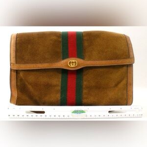 Vintage Gucci GG Parfums Shelly Line Clutch Bag